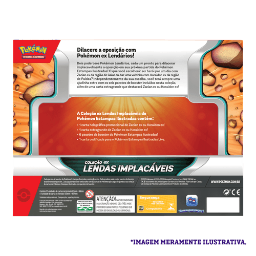Pokemon TCG Slashing Legends ex Box - Koraidon - Back_PTBR